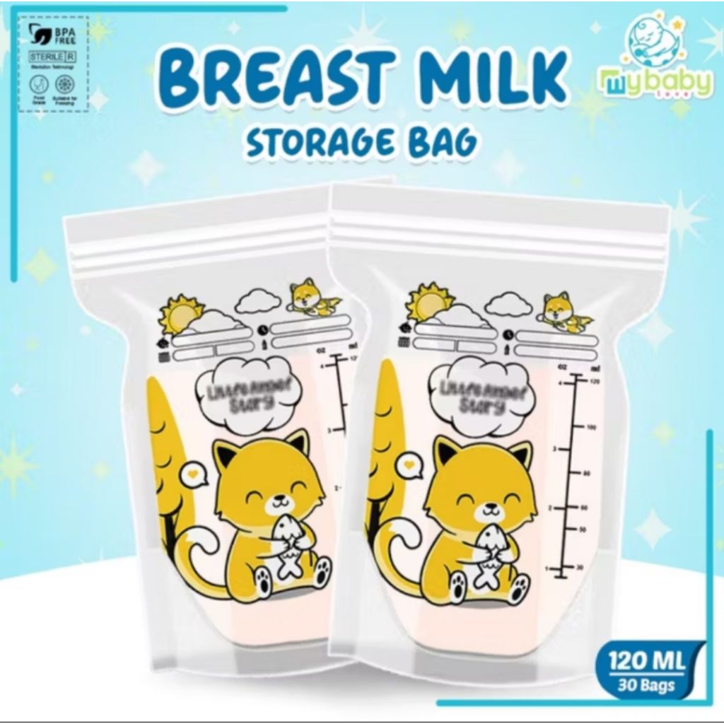 Kantong Asi Qiutee dan little Angel 120ml/Breast Milk Storage Bag isi 30pcs