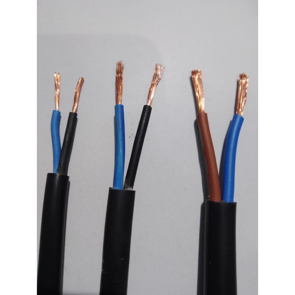 Kabel KITANI-Kabel Listrik Serabut Kitani NYLHY 2x0,5mm/ Kabel Serabut warna hitam Kitani isi 2