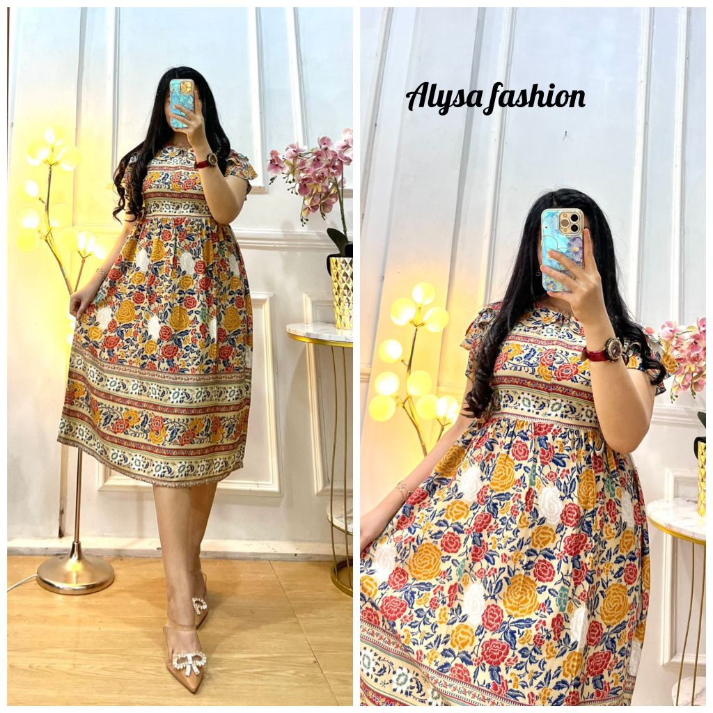 Salsa Dress Cantik Rayon Premium / Daster Kekinian Terbaru