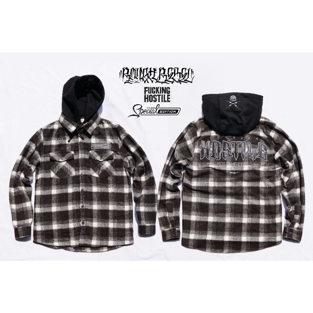 Hostile Flannel Wool Tebal _ ROUGHREBEL OFFICIAL STORE