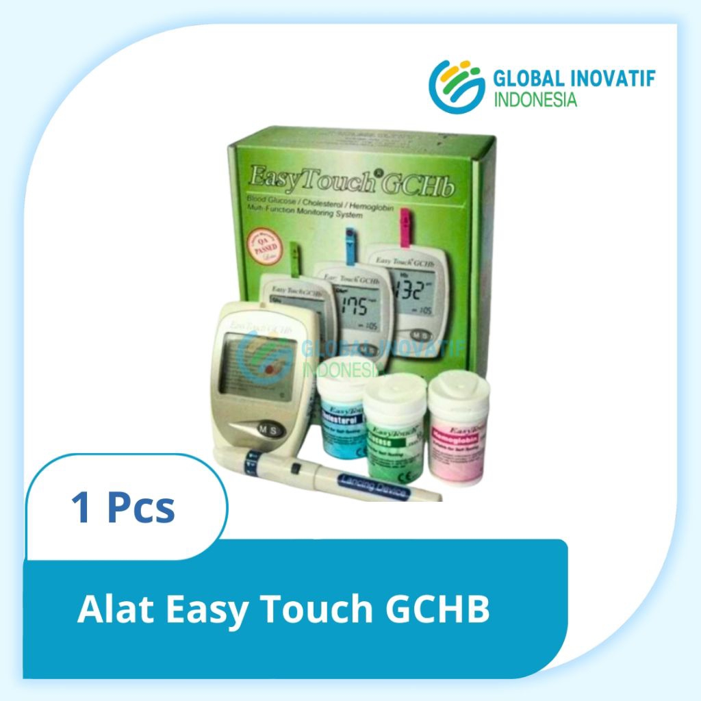 GII | Alat GCHB Easy Touch | Easy Touch Alat Tes Gula Darah, Kolesterol, Hemoglobin, Asam Urat