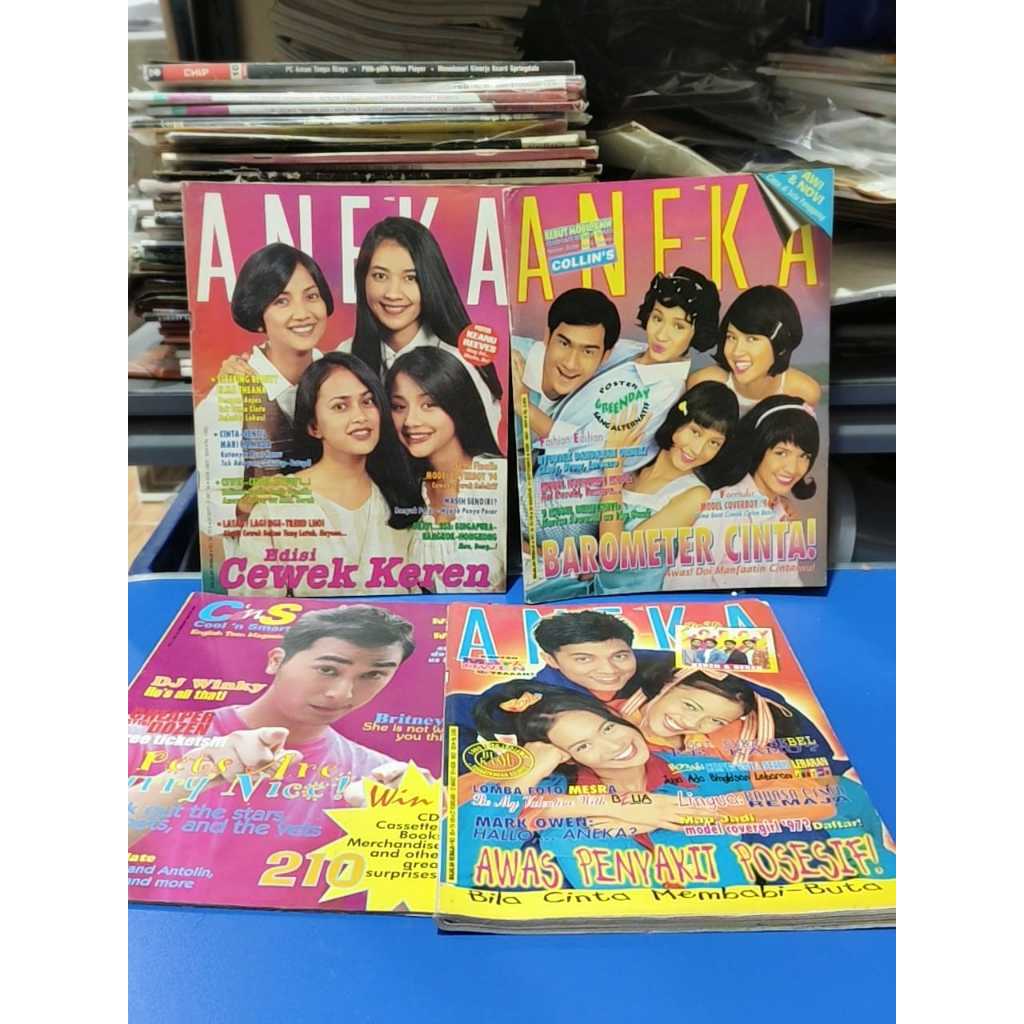 KOLEKSI LANGKA 3 MAJALAH ANEKA RIA BEKAS BONUS CNS
