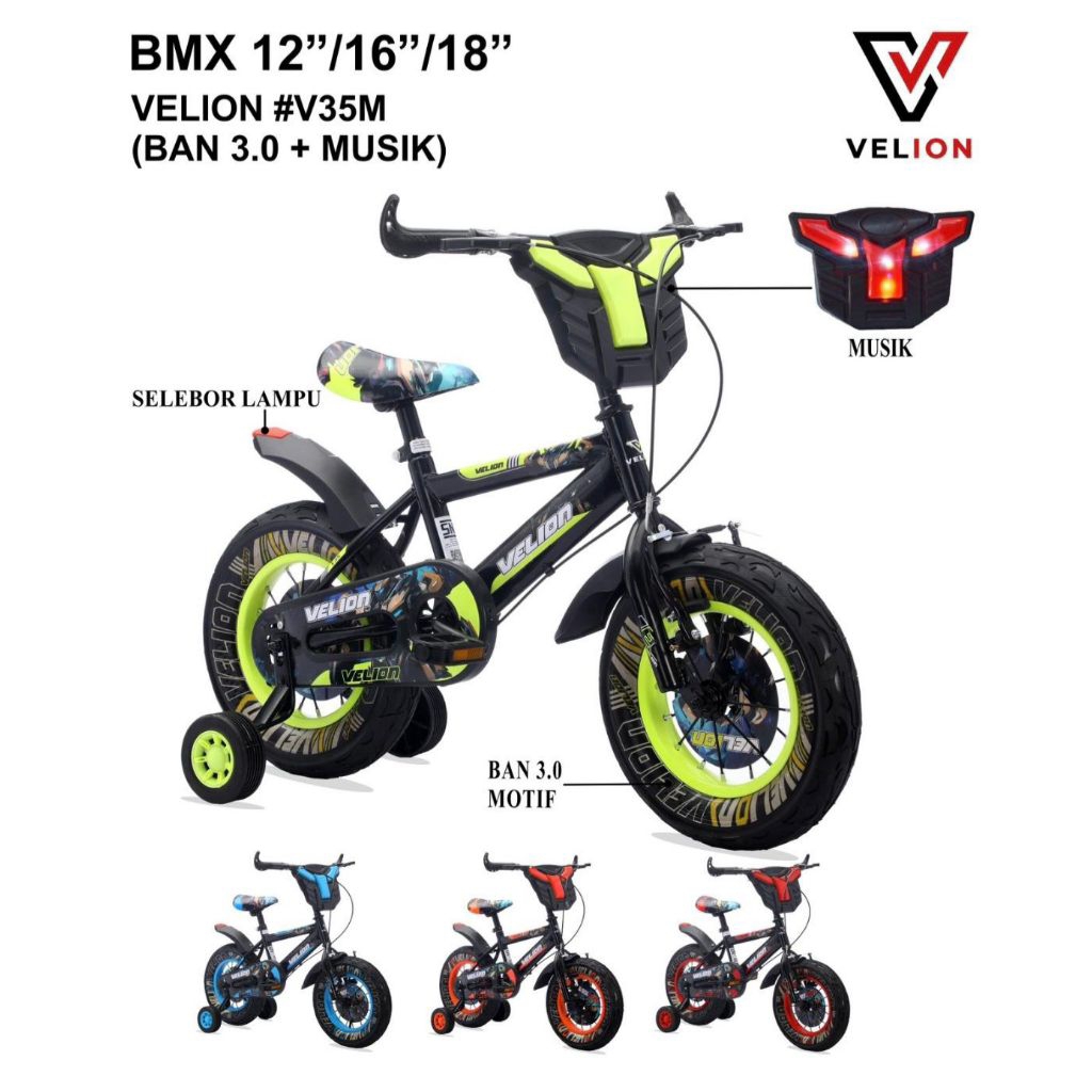 sepeda anak bmx 12inch V35M velion musik