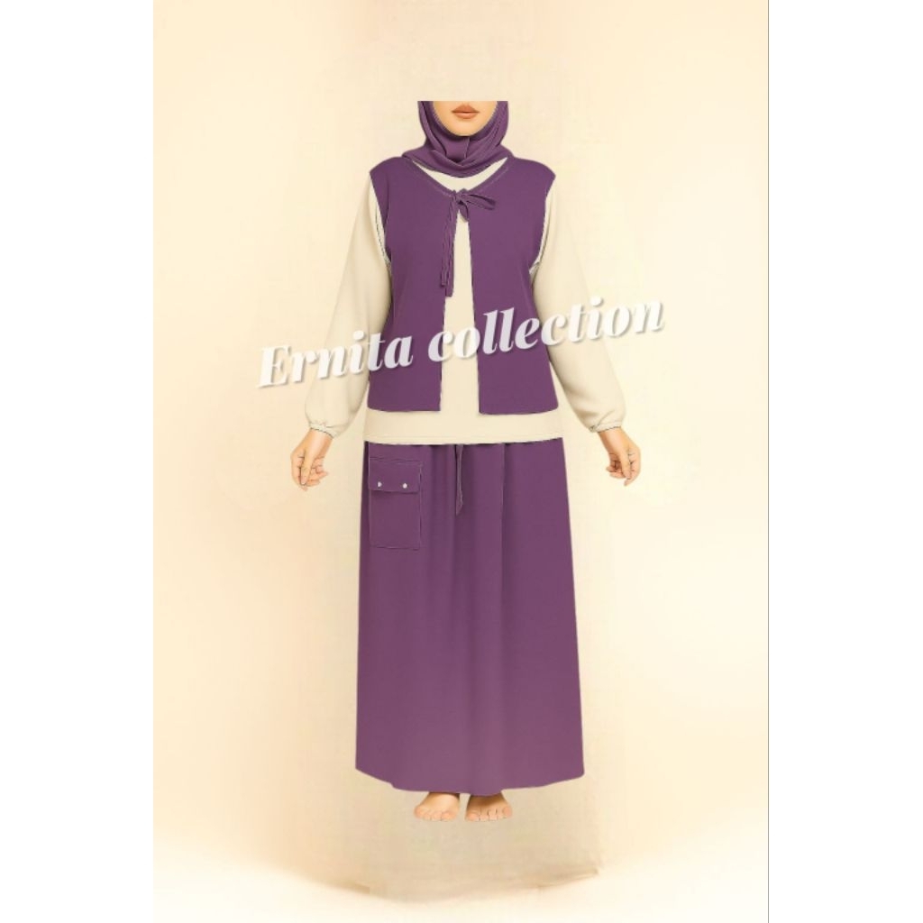 baju elmaryam setelan rok muslim wanita dewasa