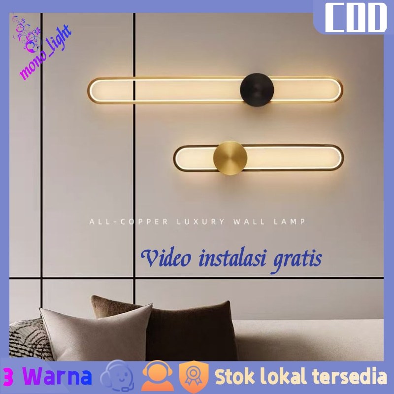 Mono_Light lampu tempel dinding minimalis aesthetic lampu ruang tamu kamar tidur tangga hias dekoras