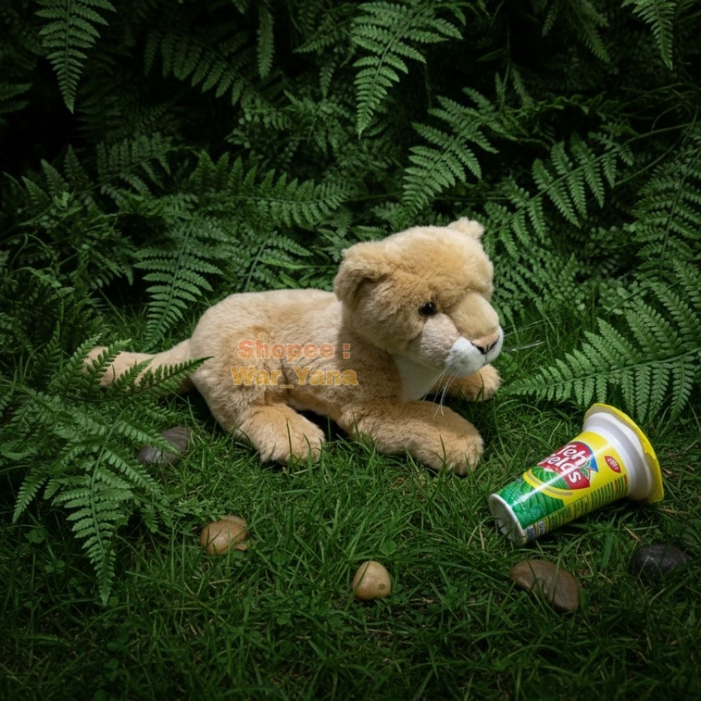 Boneka Singa Betina Import U.S.A Original HANSA X Melbourne Zoo Animal Lion Toys With Jungle white s