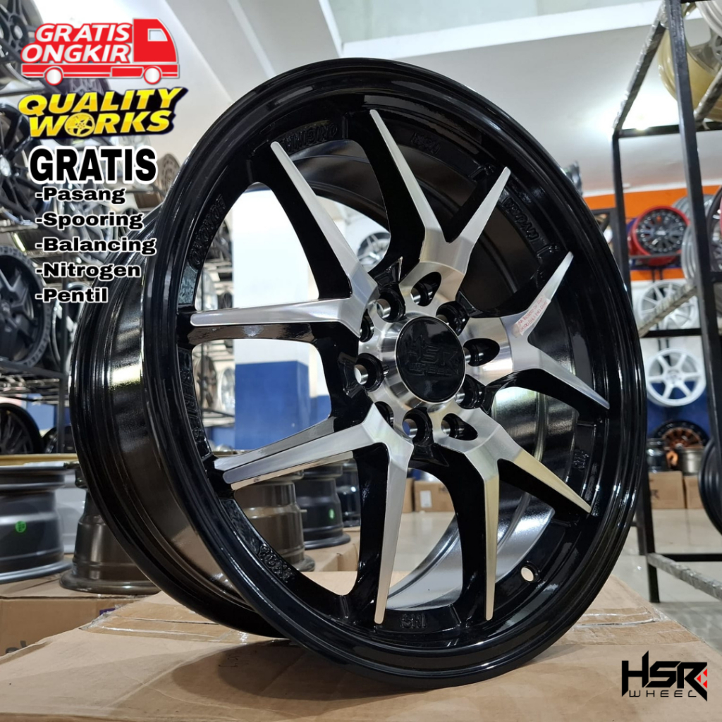 Velg Racing Mobil Toyota Sienta Ring 16 Lebar 7 Velg JDM HSR Wheel Hyura