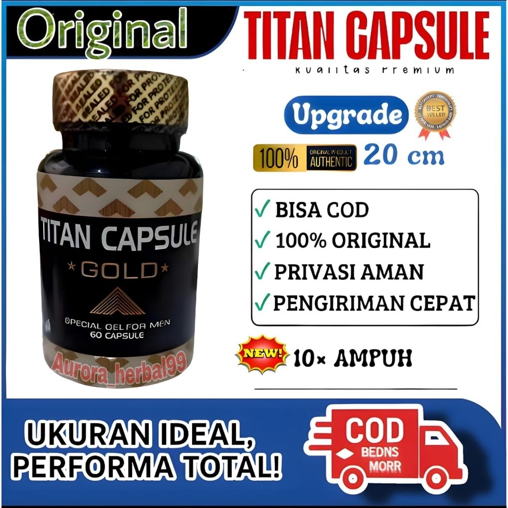 Titan Kapsul Asli 100% Pembesar Vital Pria Obat Herbal Berkhasiat Berkwalitas