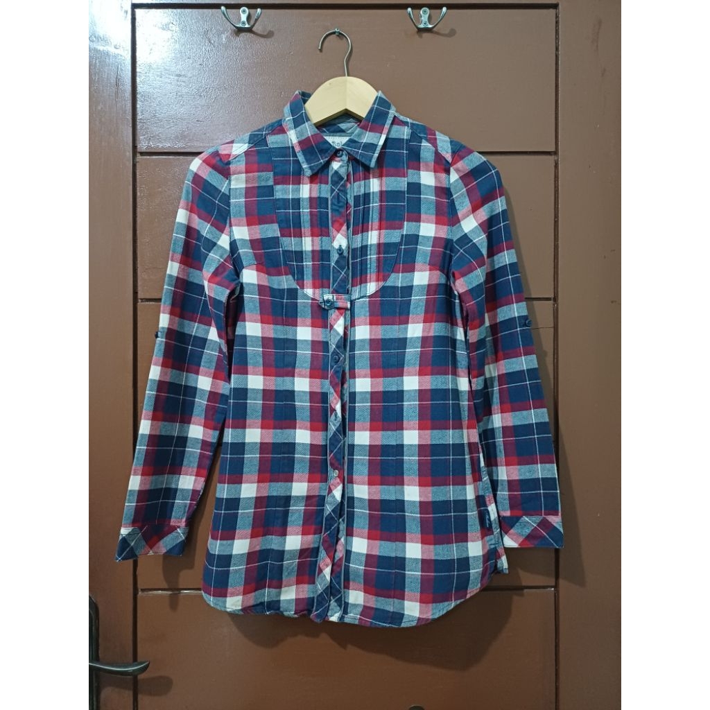 Preloved / Second Kemeja / Blouse Flanel Wanita Baleno