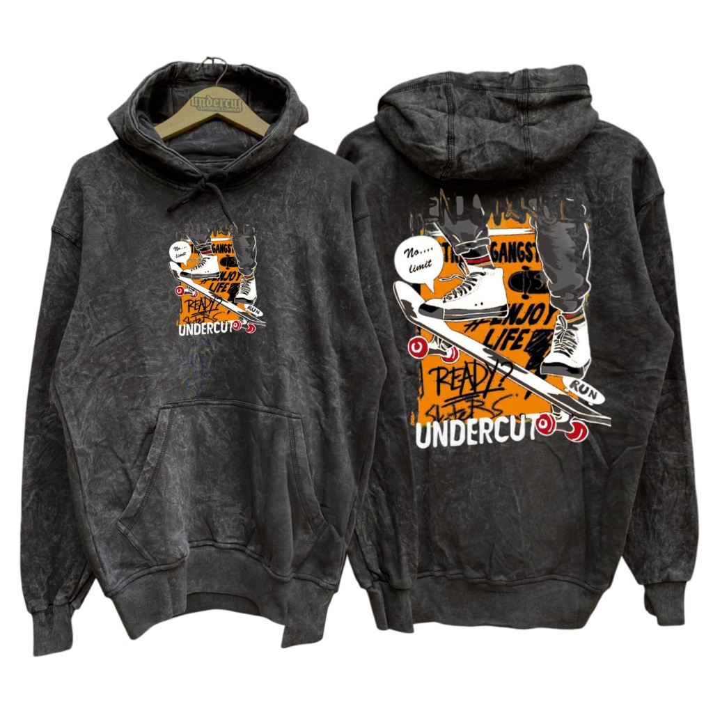 HOODIE FULLOVER SANDWOSH UNDERCUT FLECE KATUN | HOODIE ORIGINAL UNDERCUT SANDWOSH