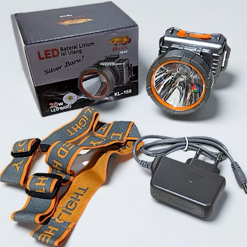 Senter Kepala Dony KL-158 (20 Watt) / Dony Senter Kepala KL158 / KL 158 [Cahaya Putih