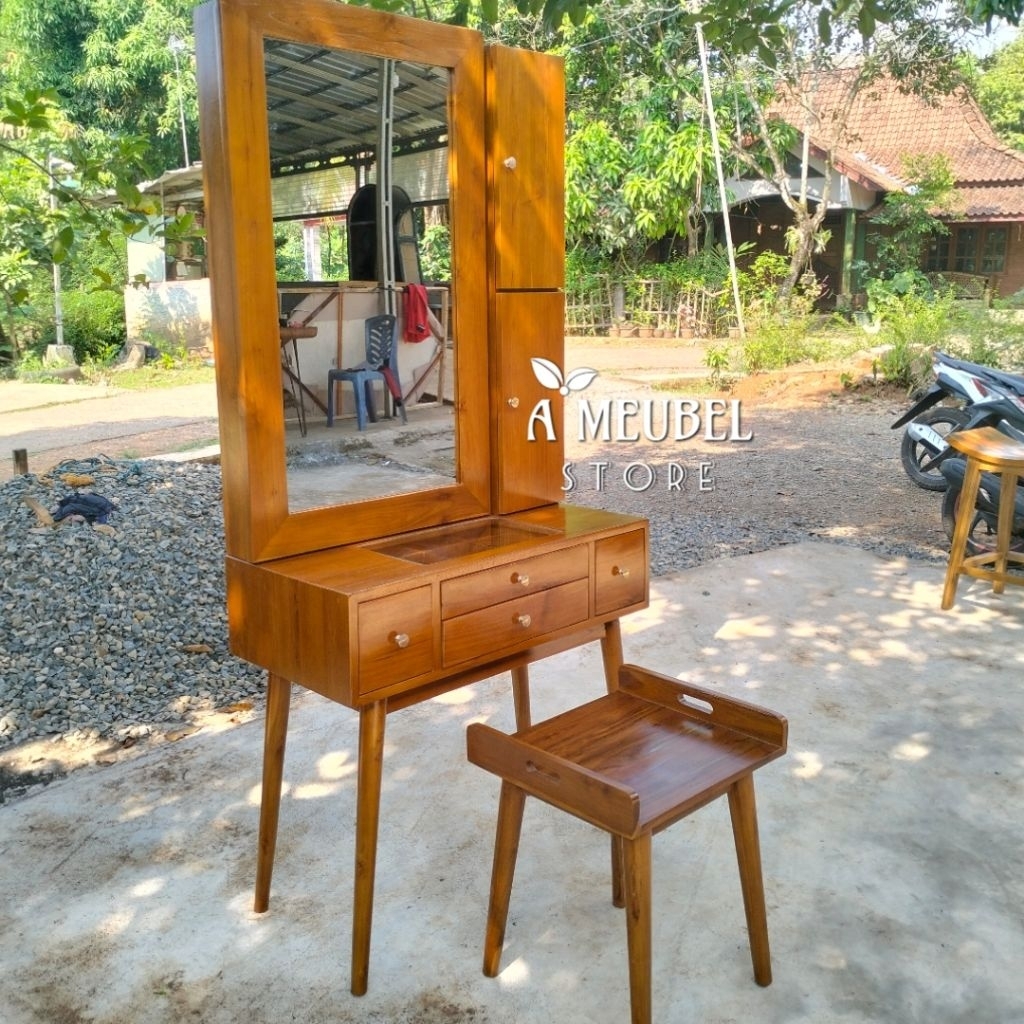 SET MINIMALIS OPEN STOK MEJA RIAS MINIMALIS TOLET MINIMALIS FREE KACA+CERMIN MEJA RIAS TOLET LEMARI 