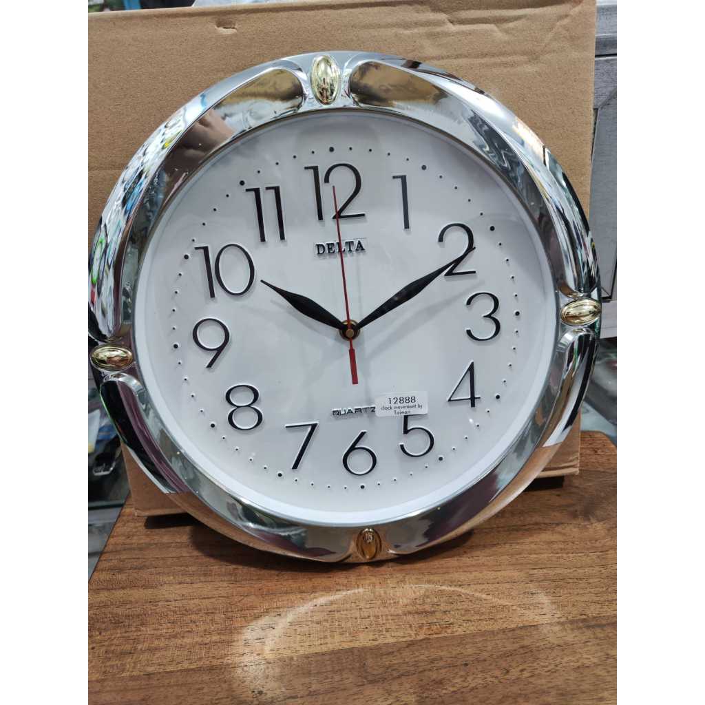 jam dinding delta / jam dinding srom / jam dinding silver / jam dinding makassar