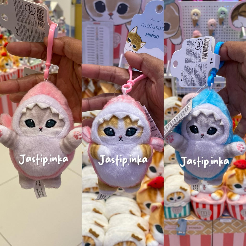 Miniso x Mofusand - Keychain plush shark mofusand