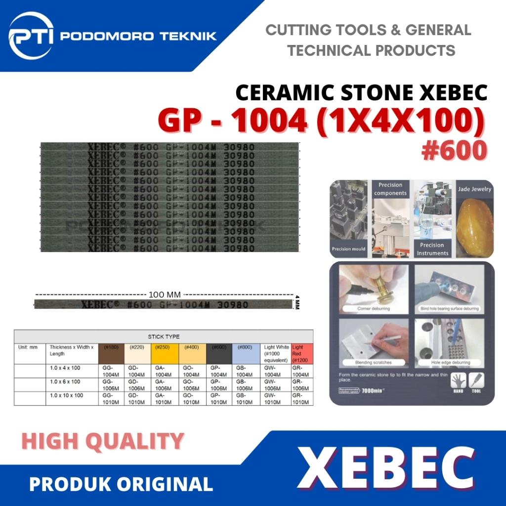 Ceramic Xebec #600 1x4x100 / Ceramic Fiber Stone Merk XEBEC