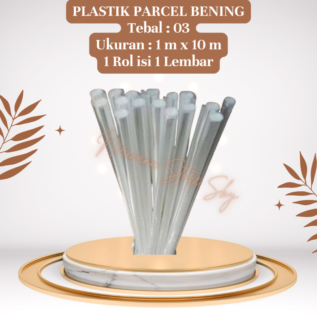 (1 Rol) Plastik Parcel OPP Polos Tebal 30 micron Panjang 10 meter