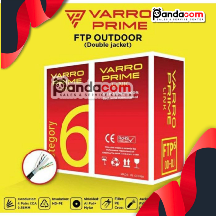 KABEL LAN VARRO FTP DOUBLE JACKET CAT 6 METER