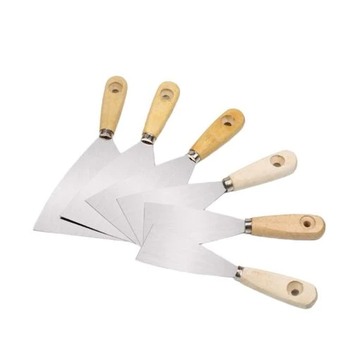 Kapi Besi Gagang Kayu / Kapi Cat / Kapi Dempul Kualitas Super Carbon Steel Crom KS Ukuran 1.5", 2”, 