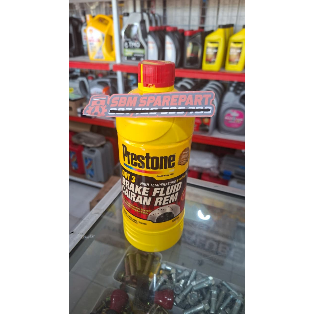 Minyak Rem Prestone DOT 3 Neutral 1 Liter – Cairan Rem Mobil & Motor Original