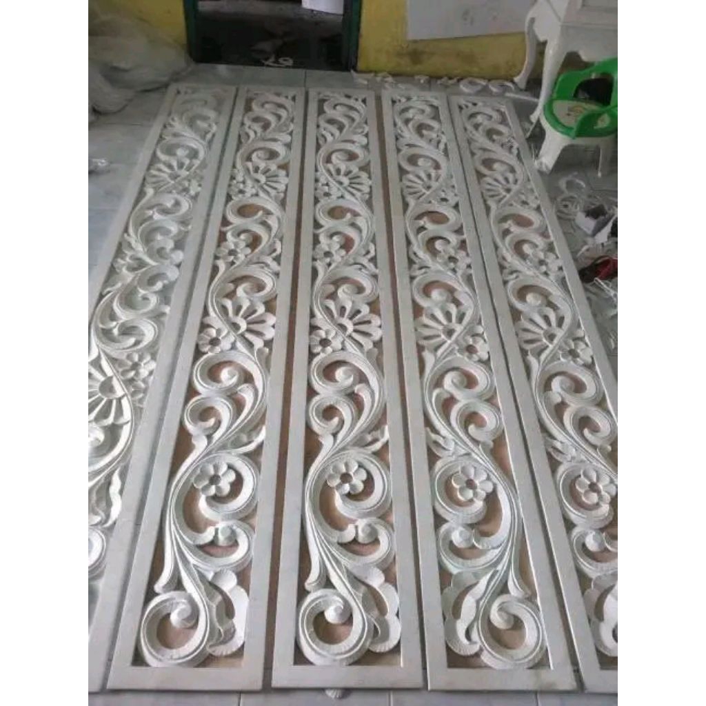 ukiran spons dekorasi wedding untuk tiang/pilar