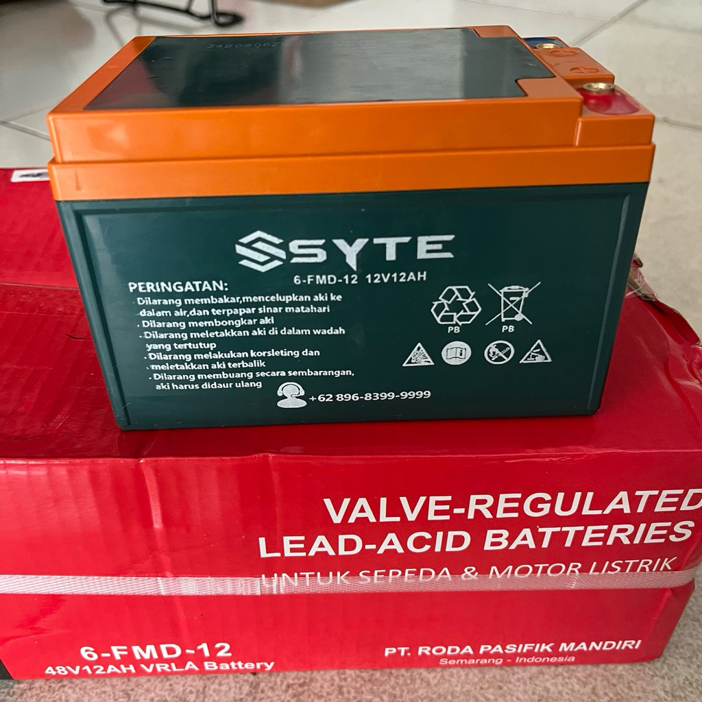 AKI SEPEDA LISTRIK PACIFIC 12V 12AH ORIGINAL UNIVERSAL