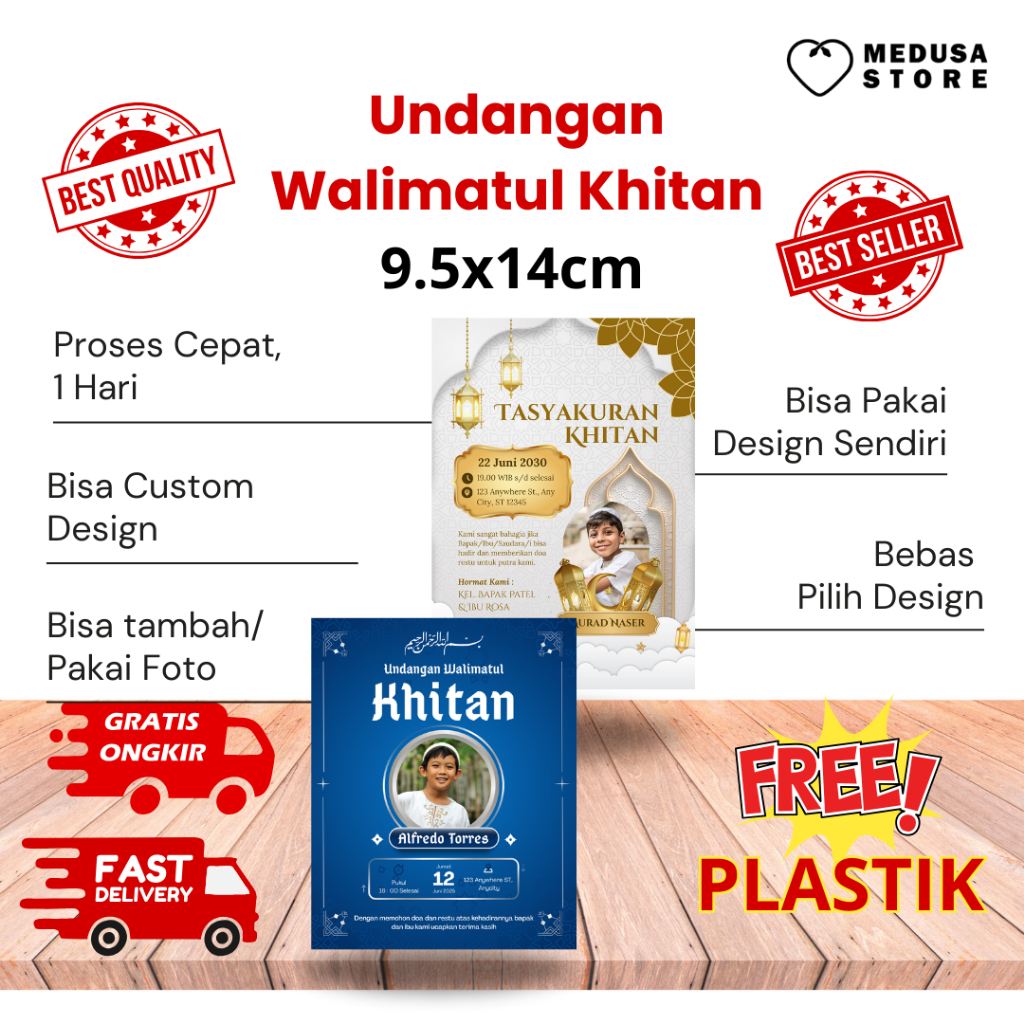 Undangan Sunatan -  Tasyakuran Khitanan - Walimatul khitan/ Kitan