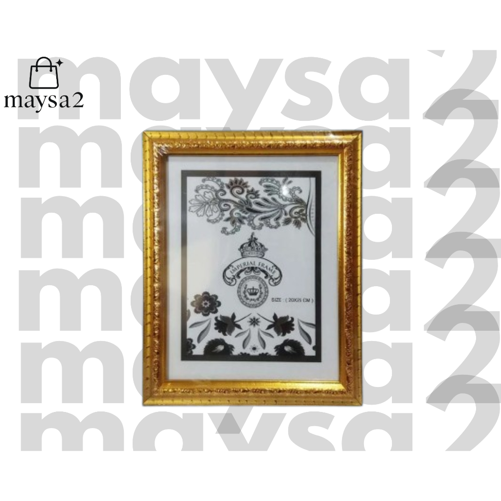 Bingkai/frame foto motif gold a4(21x30)