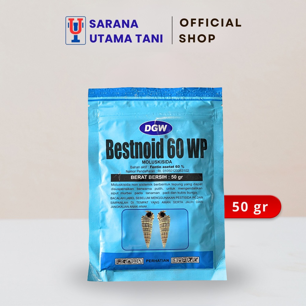 RACUN KEONG DAN SIPUT BESTNOID 60 WP MOLUSKISIDA RACUN LAMBUNG - 50 gr