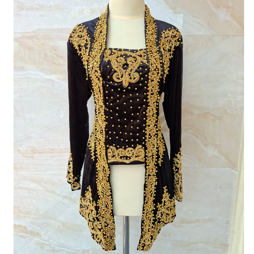 Atasan Kebaya Bludru Kutubaru Mutiara Payet (NV)