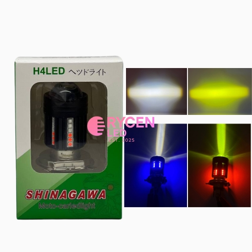LAMPU UTAMA MOTOR H4 LASER 30 LED ALIEN H4 LED LASER 2 WARNA HI / LOW 20 WATT | BOHLAM LED H4