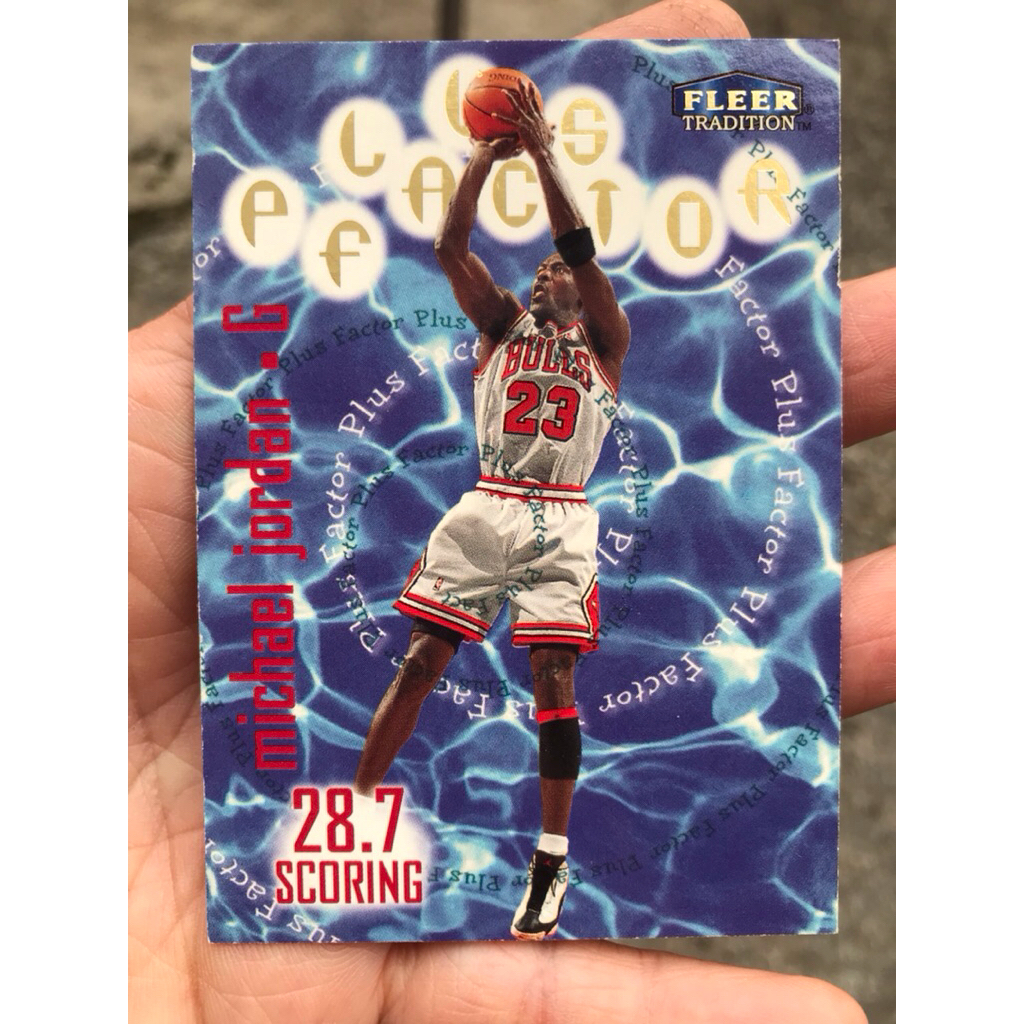 MICHAEL JORDAN KARTU FLEER TRADITION 1998 PLUS FACTOR TCG