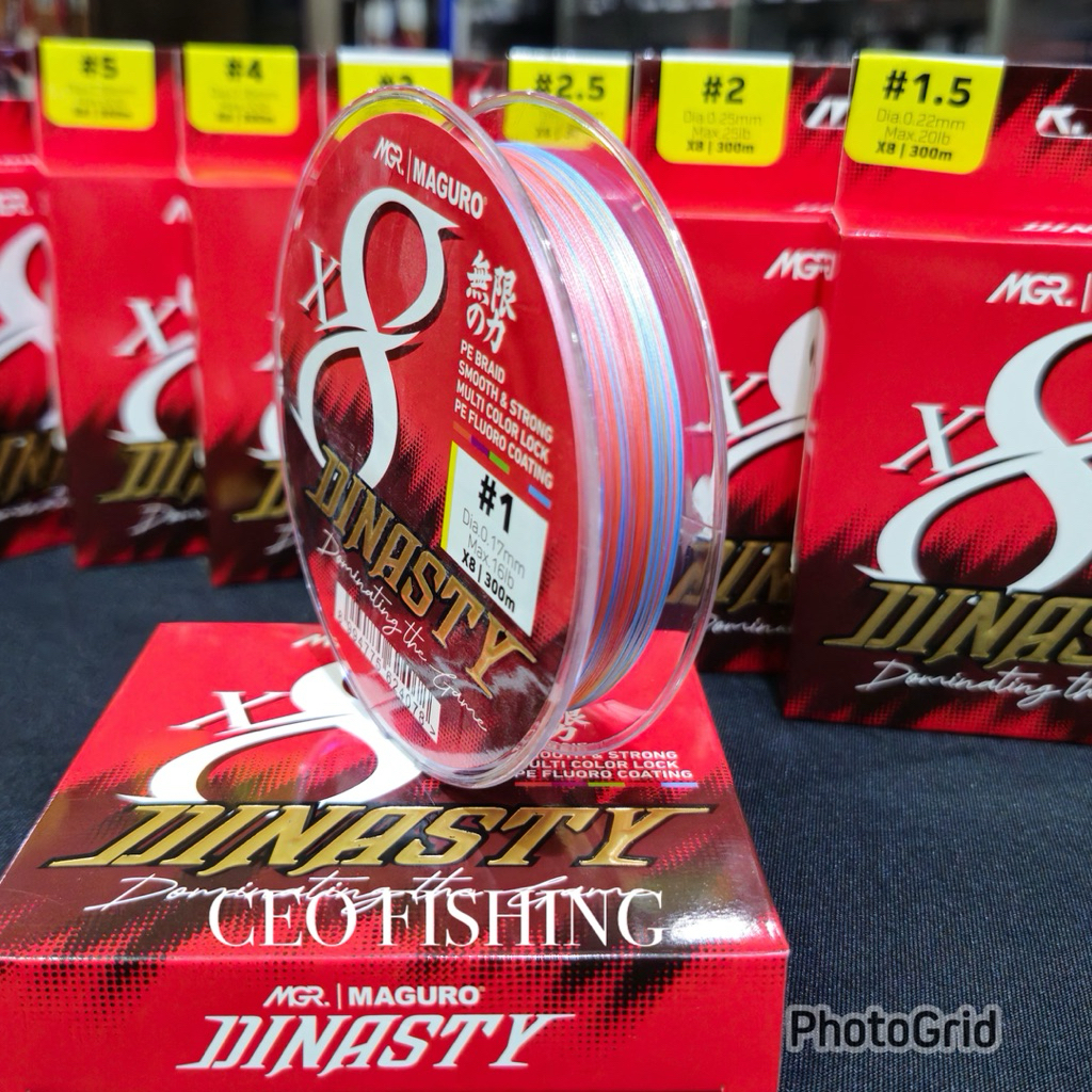 Senar PE MAGURO DINASTY X8 300M Multicolour | Senar PE Kuat | PE Murah