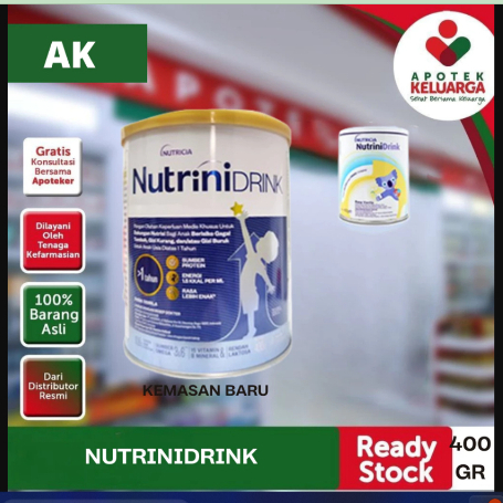 NUTRICIA NUTRINIDRINK VANILA KALENG 400 GR
