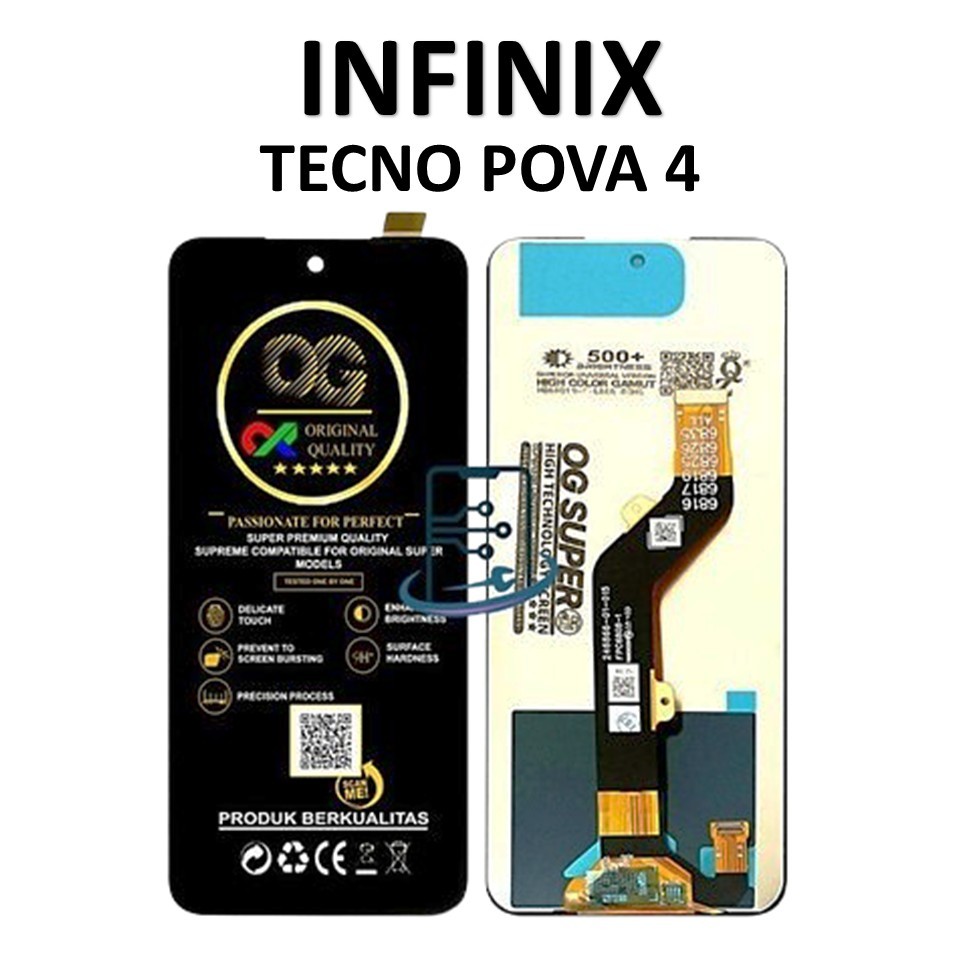 LCD TOUCHSCREEN INFINIX TECNO POVA 4 ORIGINAL COMPLETE