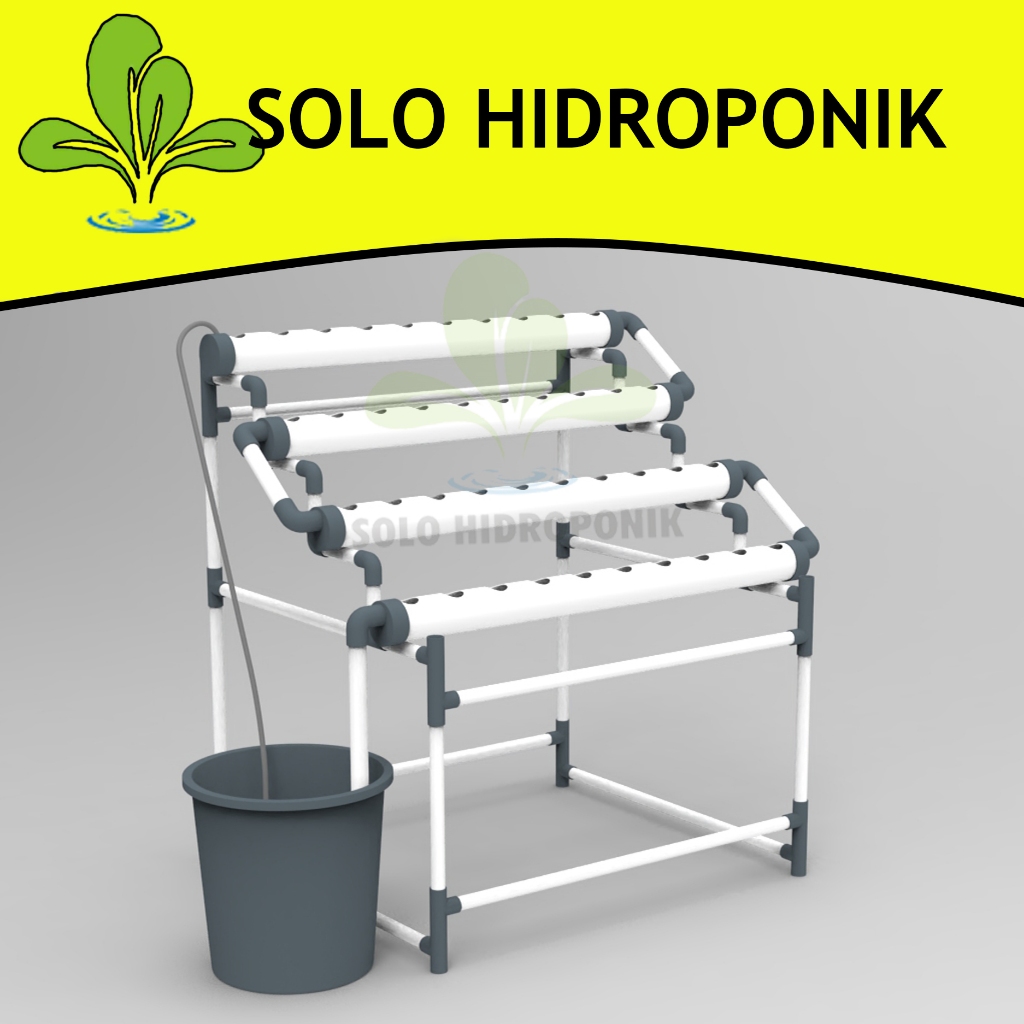 Kit Hidroponik - 40 lubang - DFT - Solo Hidroponik - Paket Hidroponik