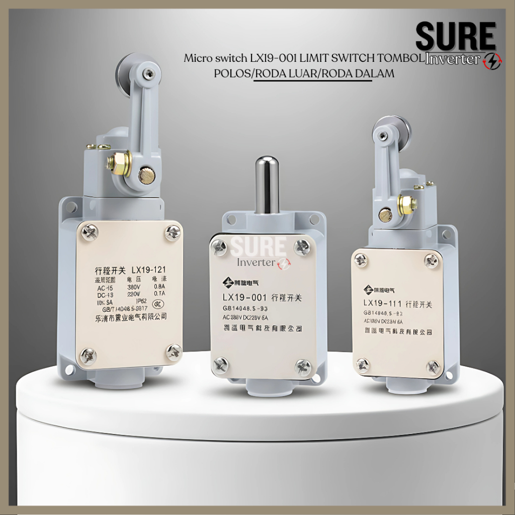 Micro switch LIMIT SWITCH TOMBOL POLOS/RODA LUAR/RODA DALAM Momentary Limit Switch 1NC+1NO for CNC M
