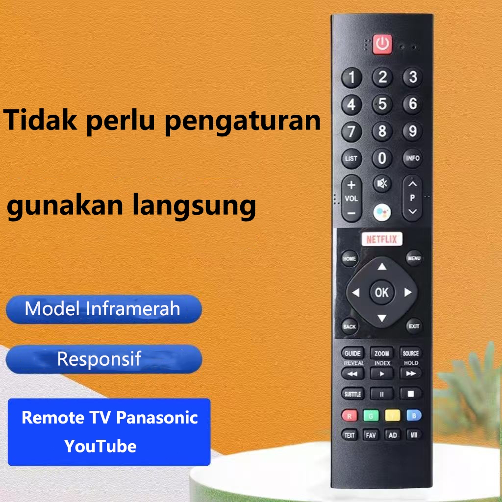 Remote Control Panasonic TV LED LCD untuk YouTube NETFLIX Compatible dengan TK-19GC TK-19GK