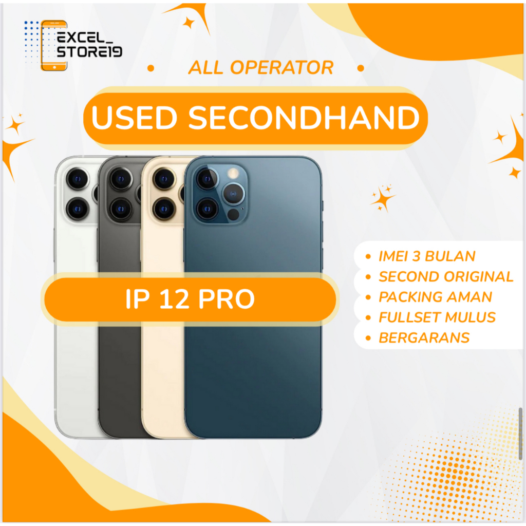 Iphone 12 Pro 128Gb / 256Gb / 512Gb Second All Operator Fullset