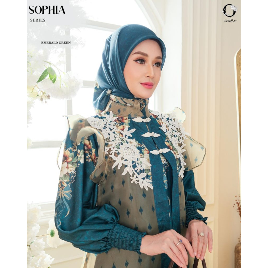 DMC | ALEXANDRIA, DIVALUNA, SHOPIA GAMIS / DRESS SYAR'I SET SCRAF & KHIMAR by OMEIRO