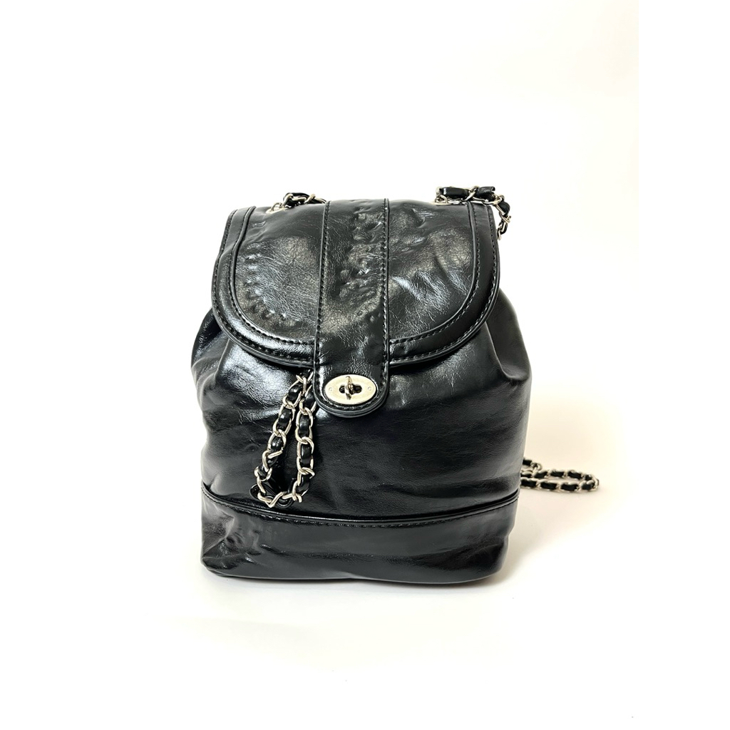 Tas Ransel Wanita Kulit Hitam