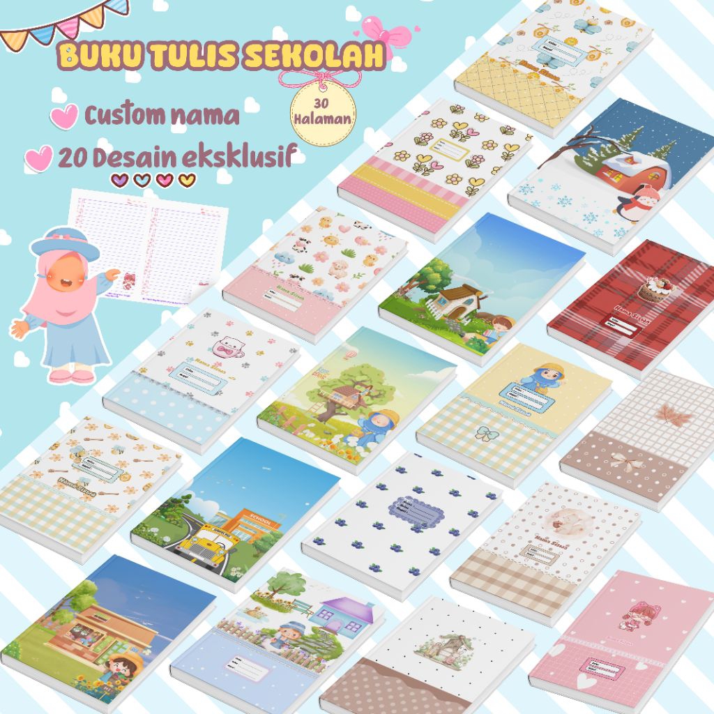 BUKU TULIS / BUKU TULIS SEKOLAH / BUKU TULIS CUSTOM / BUKU / PERLENGKAPAN SEKOLAH
