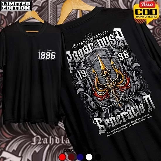 KAOS Pagar Nusa Trisula 1986 Generation KAOS DISTRO Pagar Nusa Trisula 1986 Generation PRIA WANITA