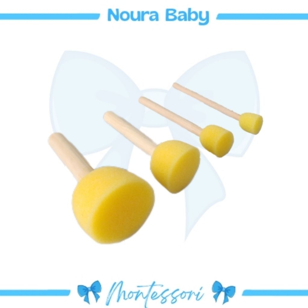 Kuas Busa / Kuas Spon / Kuas Busa Melukis / Kuas Lukis / Wooden Spons Painting