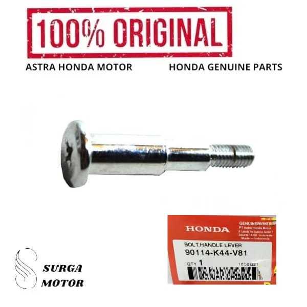 Baut Mur Screw Handle Rem Kanan Motor Honda BeAT K1A Cbs 2020 2021 2022 2023 2024 90114K44V81 90114-