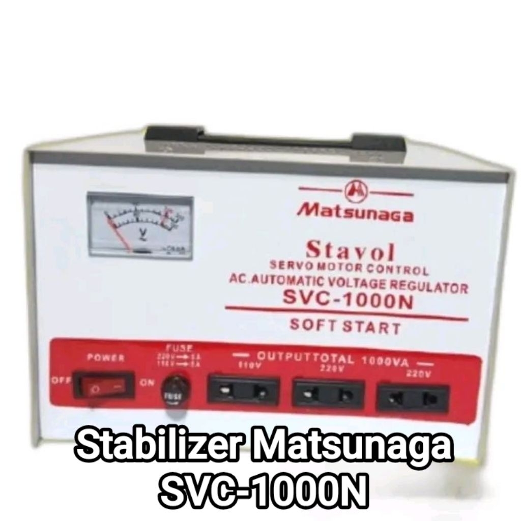 Stabilizer listrik/Stavol matsunaga 1000 watt/stabilizer matsunaga 1000n/AC AUTOMATIC VOLTAGE REGULA