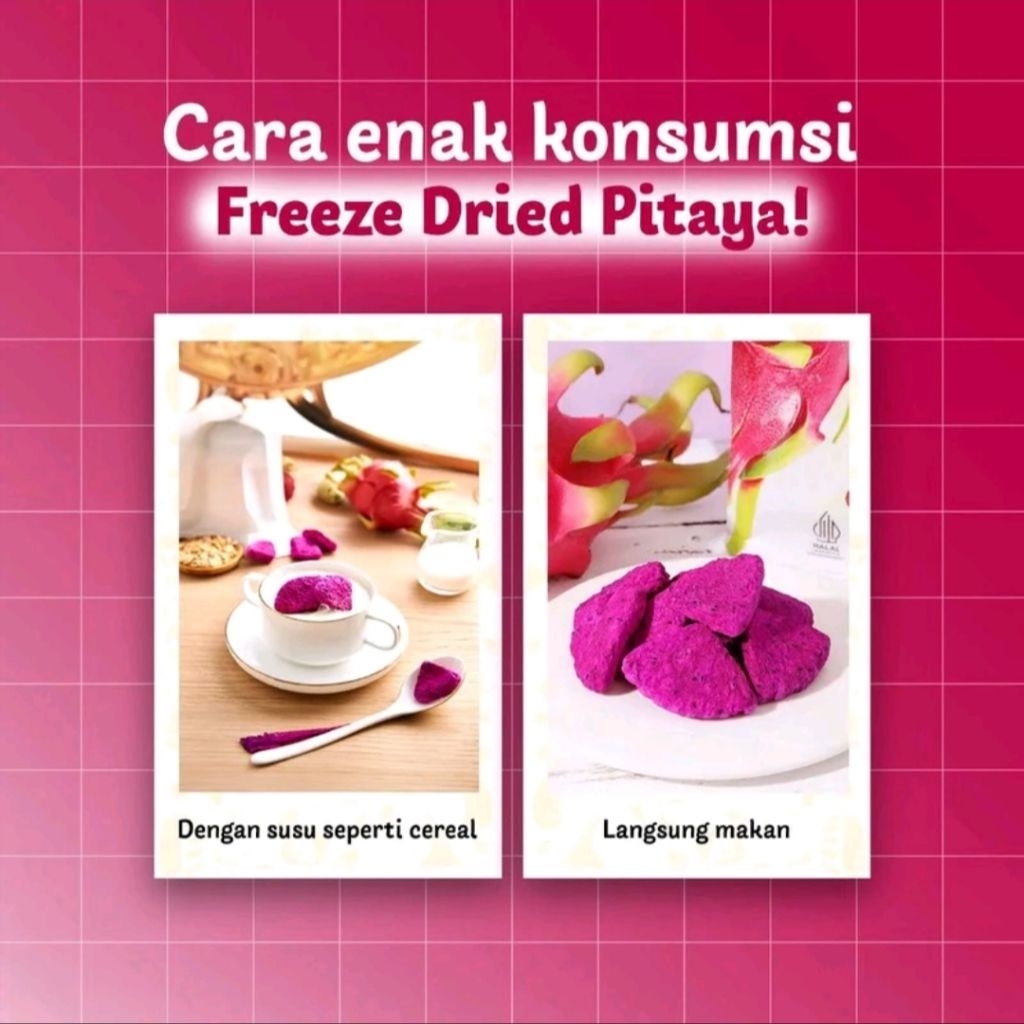 TYL URSNACK  Freeze Dried Fruit Cemilan Sehat Snack Buah Naga Kering Fremium( Kripik Buah Naga Kerin