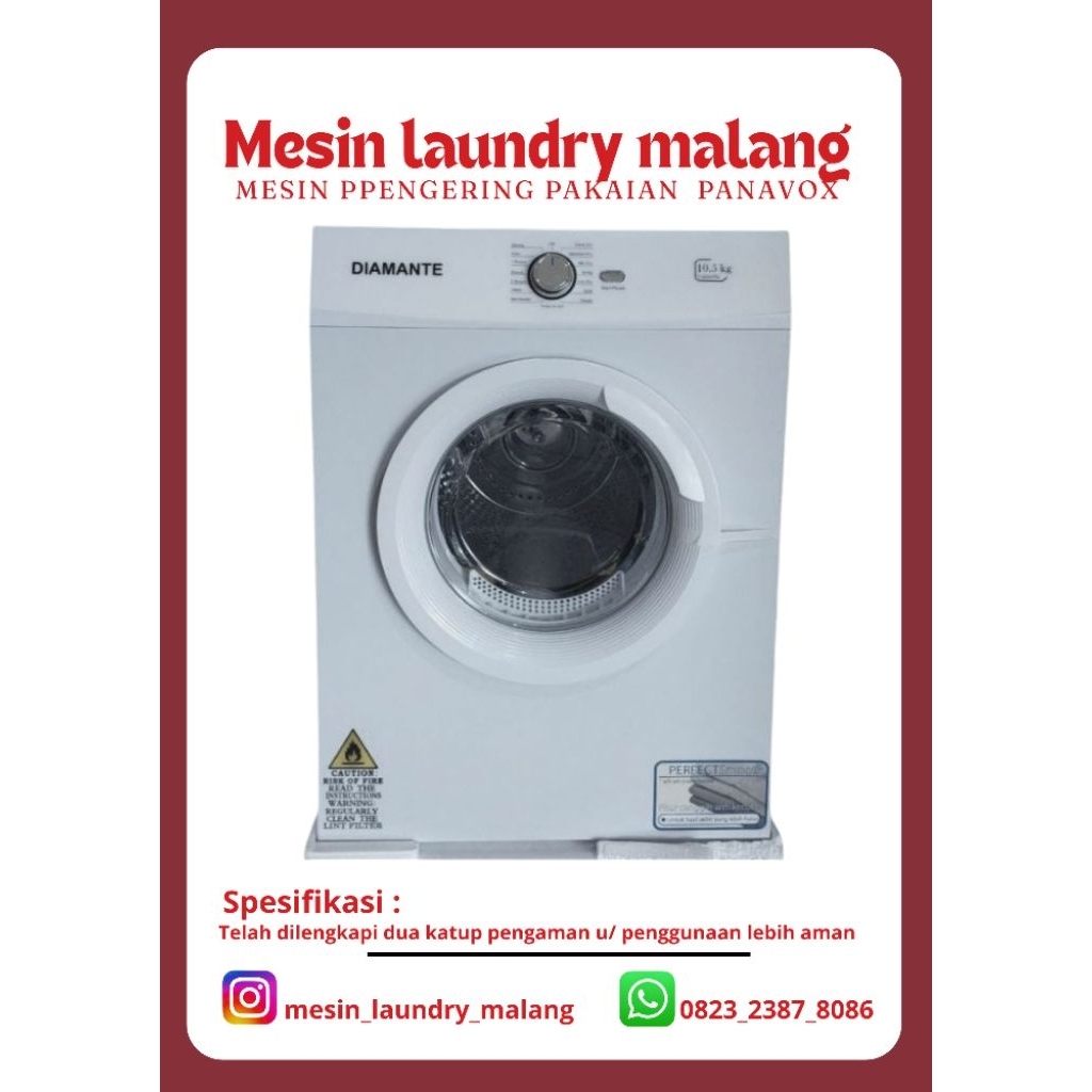 Mesin Pengering Pakaian DIAMANTE