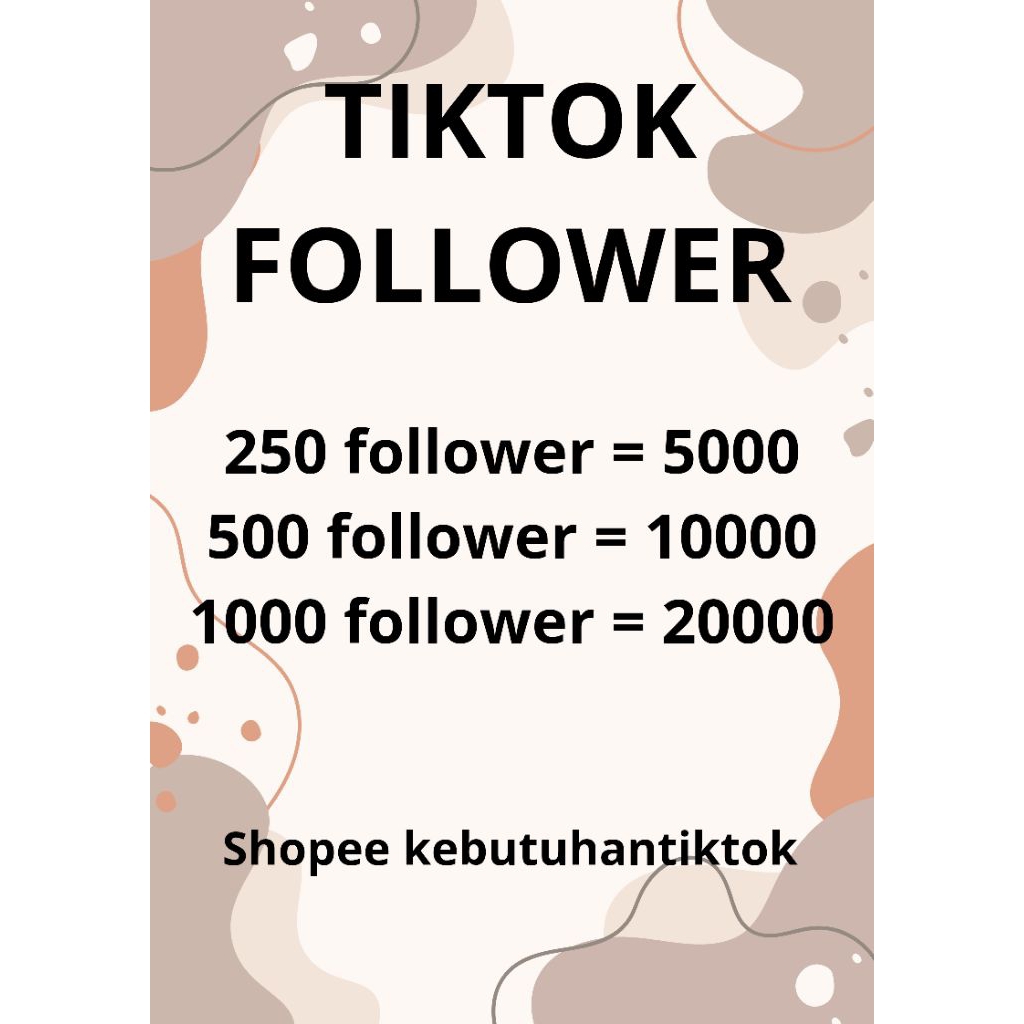 follower tiktok 250 - 1000
