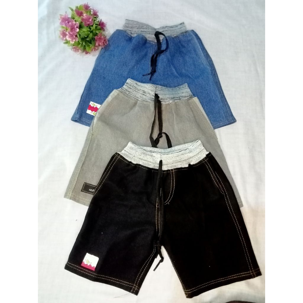 Celana pendek Jeans/ Levis Anak Laki Laki PAKET 3 PCS