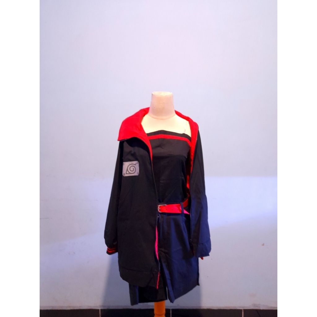 (second ) Kostum Cosplay Sarada time skip full set/murah /boruto/sarada